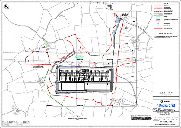 Llandyfaelog site layout plan