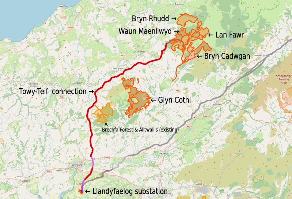 proposed Towy-Usk pylon line